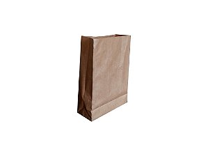 Sacos de papel kraft 80g p/hamburguer 25x10x36cm lisos - Pct c/500