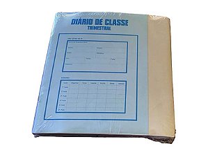 Diário de classe trimestral - Pacote com 50 unidades
