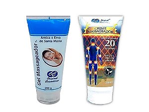 Kit 3 - São 2 Creme 20 Extratos E 2 Gel Azul Massageador da Original Cosméticos