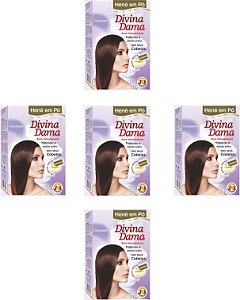 Divina Dama Chocolate Hene Em Po 05x50g Jaborandi Kit 05 Unidades incolor