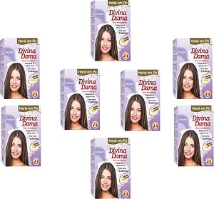 Divina Dama Incolor Hene Em Po 08x50gr Caixa Jaborandi Kit 08 Unidades incolor