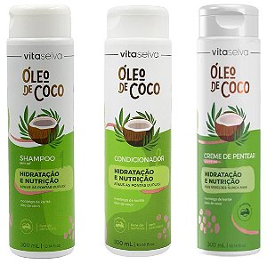 Vita Seiva Oleo De Coco Shampoo Condicionador Creme Pentear