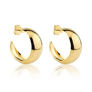 Brinco de Argola Vic - Banho de Ouro 18k