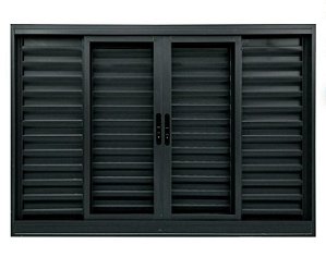 VENEZIANA 6 FOLHAS  C/ GRADE - CRV IDEAL BLACK