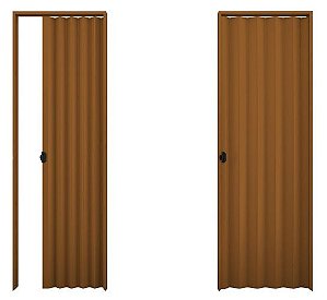 Porta Sanfonada PVC Mogno - Plasbil