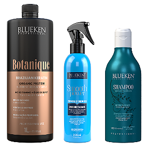 Botanique Tratamento Organico Blueken 1L + Smooth Power 200ML + Shampoo Detox 500ML