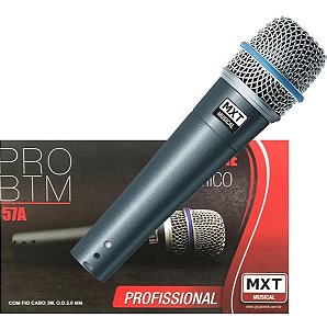 Microfone Dinâmico Mxt Btm57a Com Fio