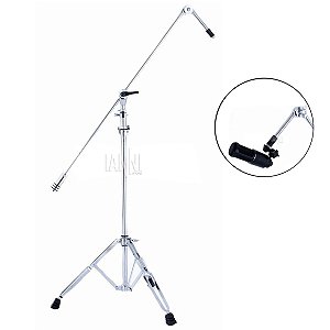 Pedestal Girafa Microfone Para Over De Bateria Torelli Tgm65