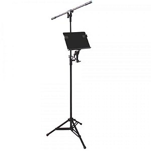 Pedestal Para Microfone Hpm51 com Suporte para tablet Het81 Torelli