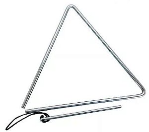 Triângulo Musical Para Forró Baião Xote Profissional Cromado 25cm 10mm