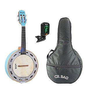 Banjo Elétrico Azul Rozini Rj11elaz + Capa + Afinador