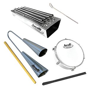 Kit Torelli Reco Tr504 + Agogô To015 + Tamborim Tt416