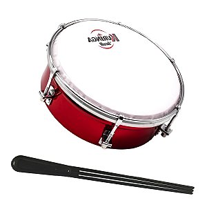 Tamborim Em Aço Vermelho Com Altura De 57mm Kuringa Kt108