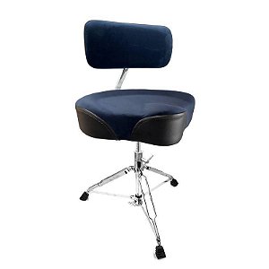 Banco De Bateria Selim Azul Com Encosto Espiral Bauer Bab48
