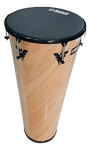 Timba De Madeira 50X11'' Natural Pele Em Napa Samba 214np