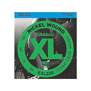 Encordoamento Para Baixo D'addario 4 Cordas 0.40 Exl220