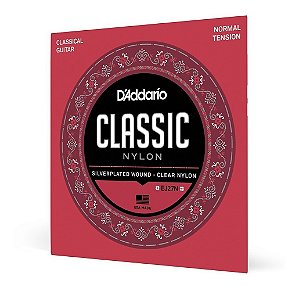 Encordoamento Para Violão Nylon D'addario Ej27n Tensão Media
