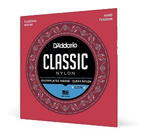Encordoamento Para Violão Nylon Daddario Ej27h Tensão Alta