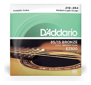 Encordoamento Para Violão Aço 0,12 D'Addario Bronze Ez920