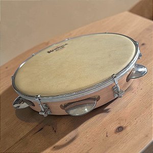 Pandeiro Kuringa 10'' Corpo Em Madeira Pele Animal Kp095
