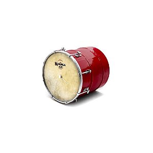 Mini Cuíca Alumínio Vermelho 6'' Pele Natural Kuringa Kp028