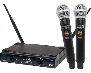 Microfone Sem Fio Duplo Uhf Lyco Uh02mm