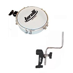 Kit Tamborim De Aço TT409 Com Multi Clamp Com Haste Em S Torelli