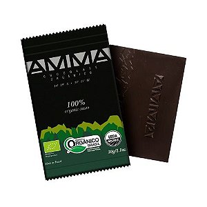 Chocolate Orgânico AMMA 100% Cacau – 30grs.