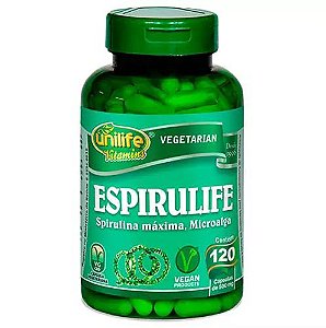 Espirulife Spirulina 500mg 120 Cápsulas Unilife