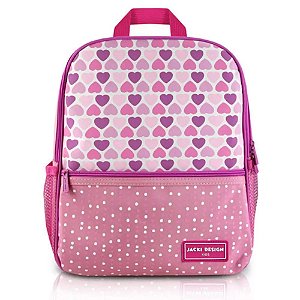 Mochila Escolar Sapeka Jacki Design Coração Rosa - AHL17522