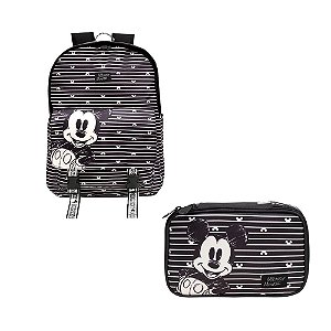 Kit Mochila e Estojo Mickey Mouse T01