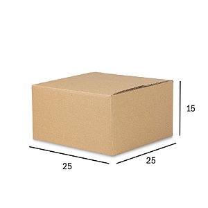 Caixa de Papelão N20 25x25x15 - 25 Unidades