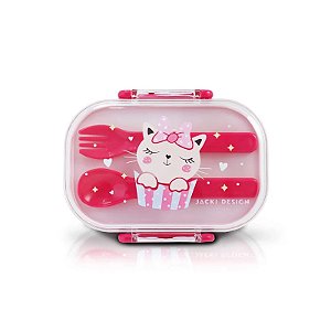 Pote para Lanche de 2 Andares Infantil 400ml Pimpolhos Jacki Design Pink - AGD23872