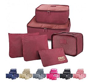 Kit Organizador de Malas com 6 Peças Viagem Jacki Design - ARH18608