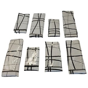 Kit Com 8 Capas Para Controle Remoto R Branco/ListrasPreto
