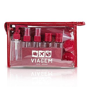 Kit de Frascos Viagem 10 peças Jacki Design AKM19760 Vinho