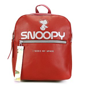 Mochila Feminina Snoopy Space Time Vermelho Semax - SP5904