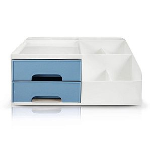 Organizador Multiuso de 2 Gavetas Jacki Design - AHX20905 Azul