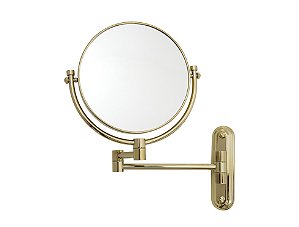 Espelho de Aumento Dupla Face para Parede Panther MC171 8' Polegadas 3x Dourado