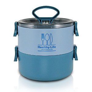 Pote Marmita de 2 Andares 1600ml Concept Azul Jacki Design - AGD20926