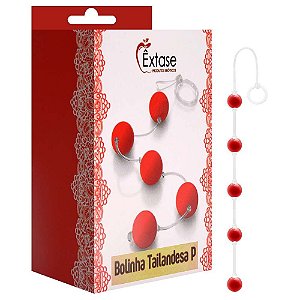 Bolinha Tailandesa P Em Acrílico Com Corda Em Silicone Êxtase