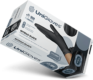 Luva Nitrilo Black Premium Quality Unigloves