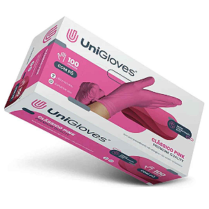 Luva Pink Premium Quality Unigloves Caixinha Amassada