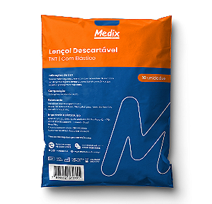 Lençol p/ Maca c/ Elástico Descartável Branco 10un. Medix