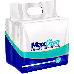 Babador Odontológico Branco Max Clean 100 uni