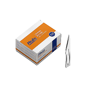 Lâmina de Bisturi N11 Aço Carbono Descartável - Medix 100uni