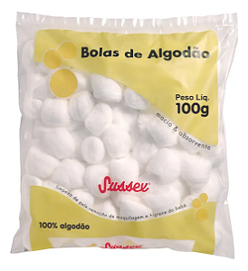 Bolas de Algodão Sussex Branca 100g