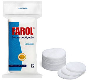 Discos de Algodão Farol 70 Unidades