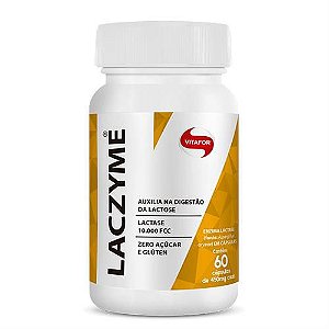 Laczyme Enzima Lactase Vitafor Com 60 Cápsulas De 450mg