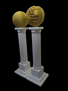 COLUNAS CELESTE E TERRESTRE - DOURADA E BRANCA